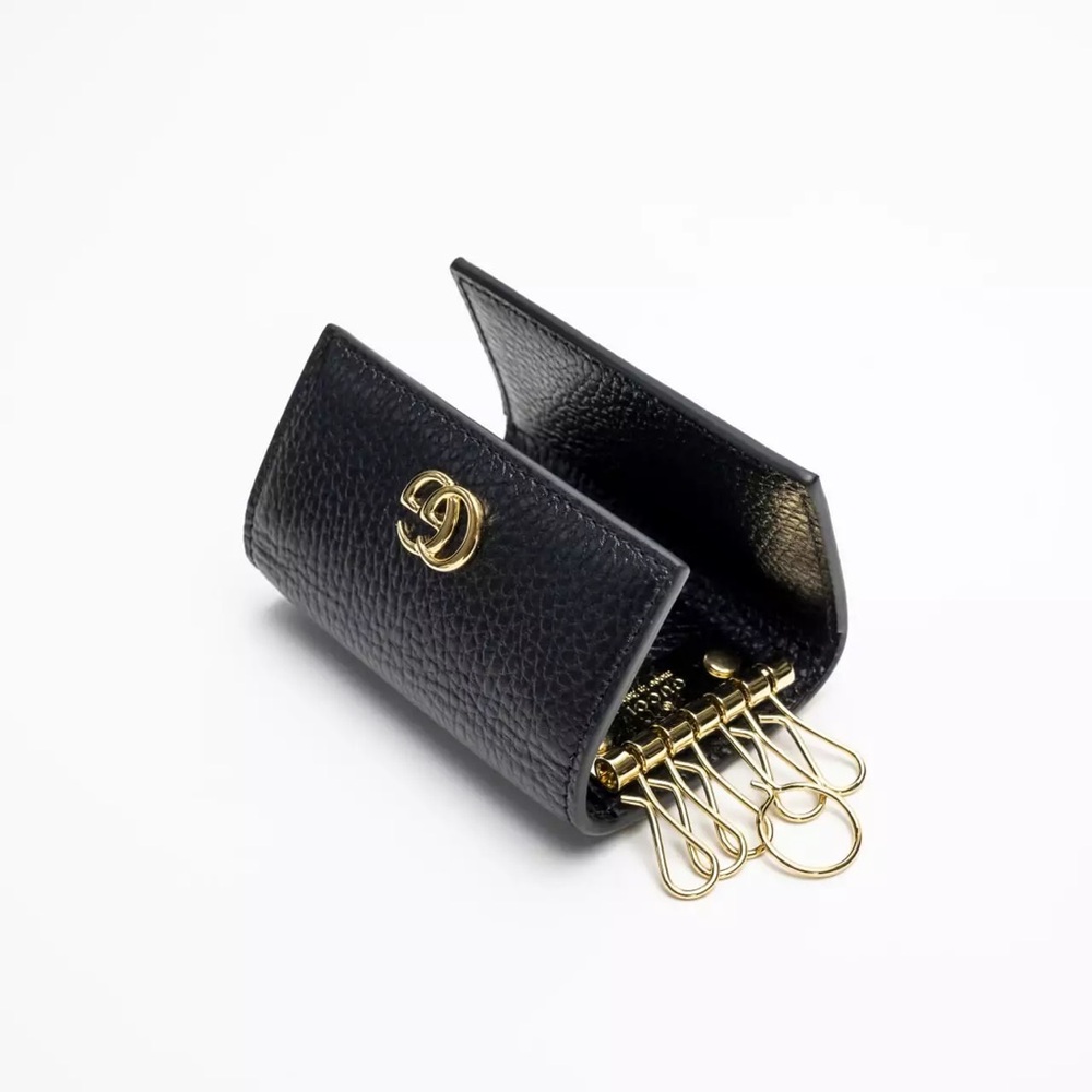Gucci GG Logo Marmont Leather Key Case Holder Wallet - Picture 2 of 14
